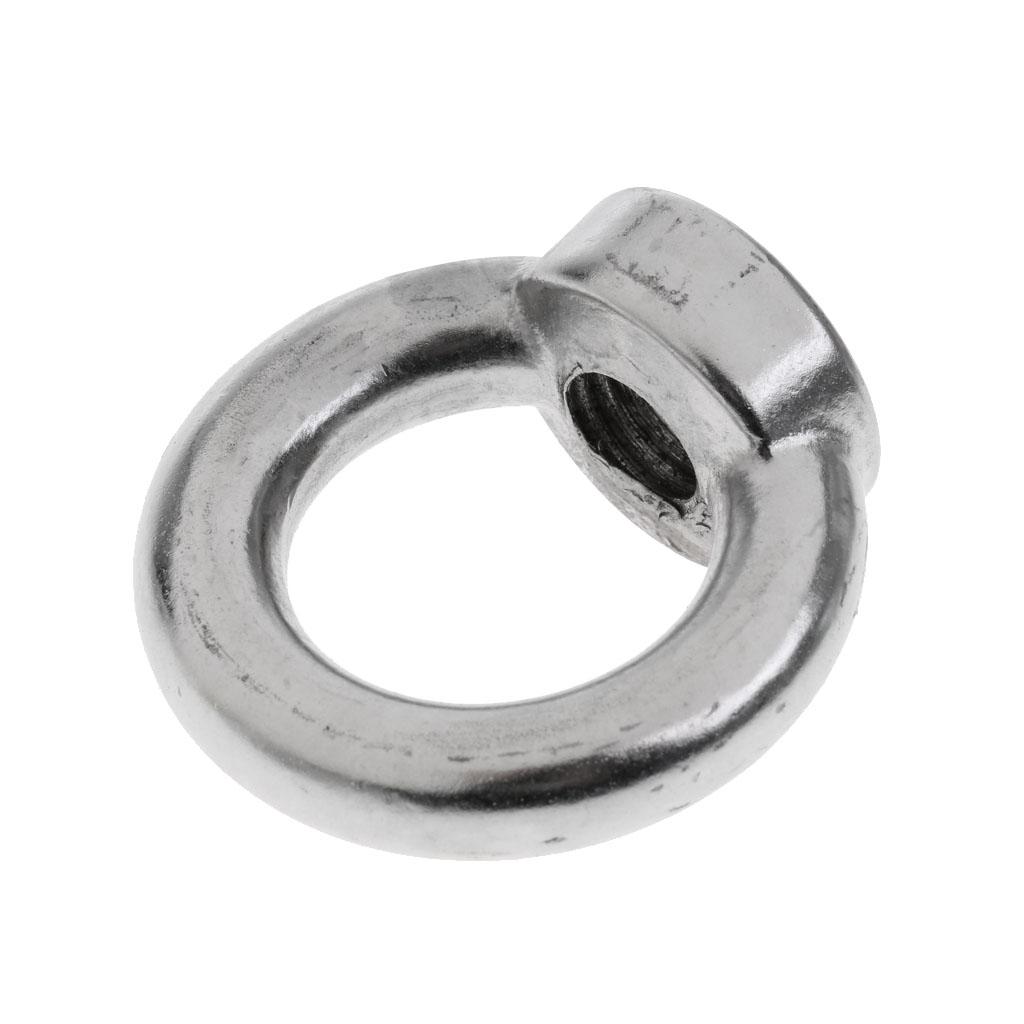 M14&M16 304 Stainless Steel Lifting Eye Nut Ring Shape Nuts - 2 Size, 2 Pack, Perfect for many marine and industrial applications