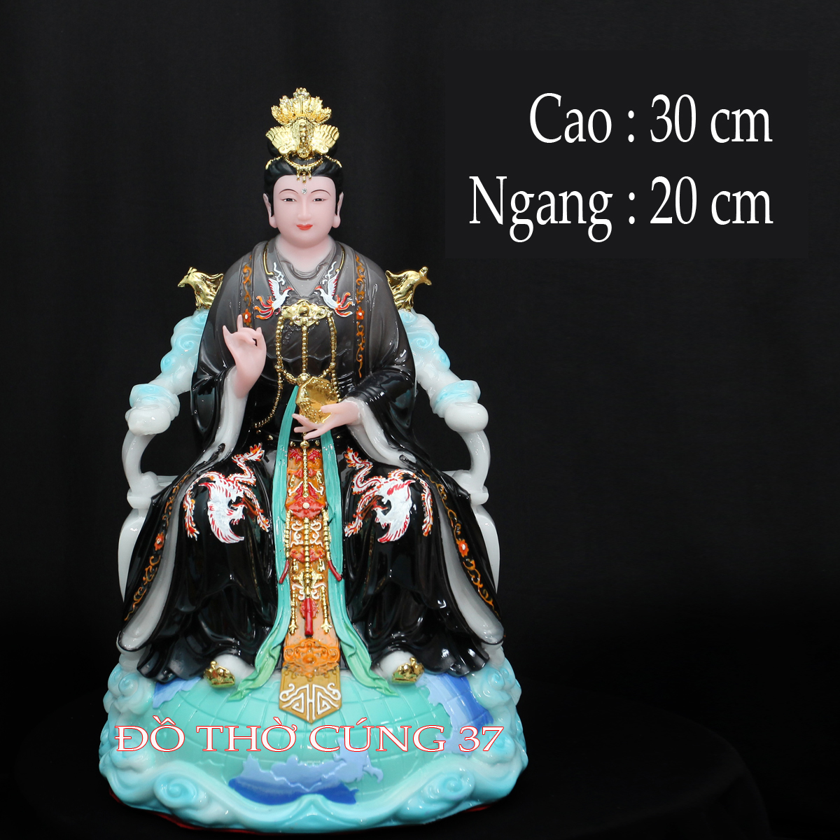 [ Cao 30 cm , 40 cm ] Tượng DIÊU TRÌ ĐỊA MẪU chất liệu bột đá + composite
