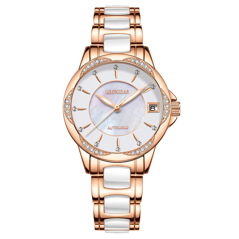 Đồng hồ nữ chính hãng LEONIDAS LD80129-1 Kính sapphire ,chống xước ,Chống nước 50m ,Bảo hành 24 tháng,Máy cơ ,dây kim loại thép 316L không gỉ, thiết kế đơn giản dễ đeo