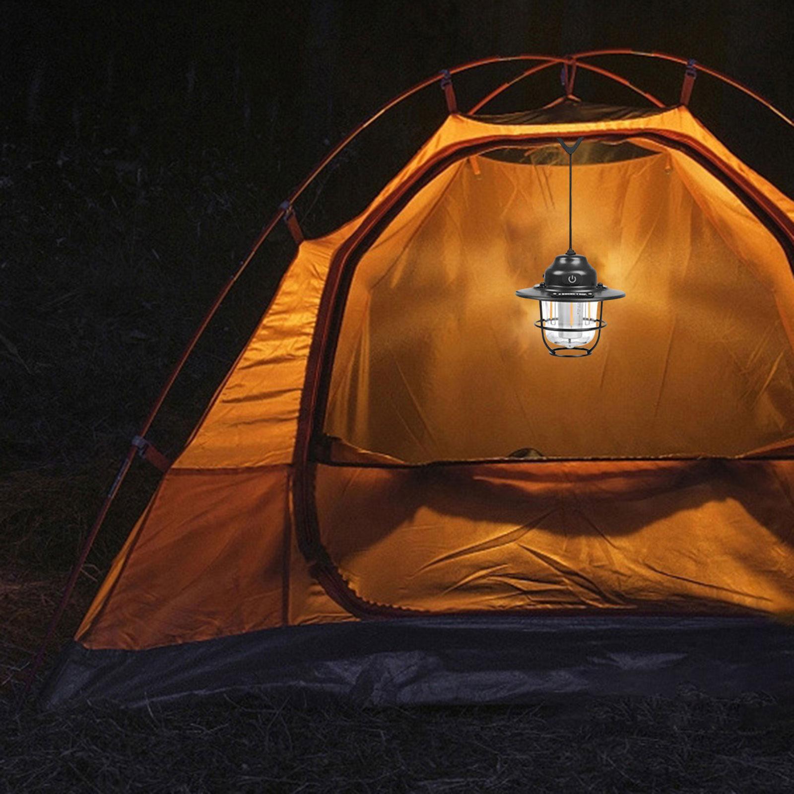 LED Camping Lantern Dimmable Rechargeable Tent Lamp for Indoor BBQ Traveling