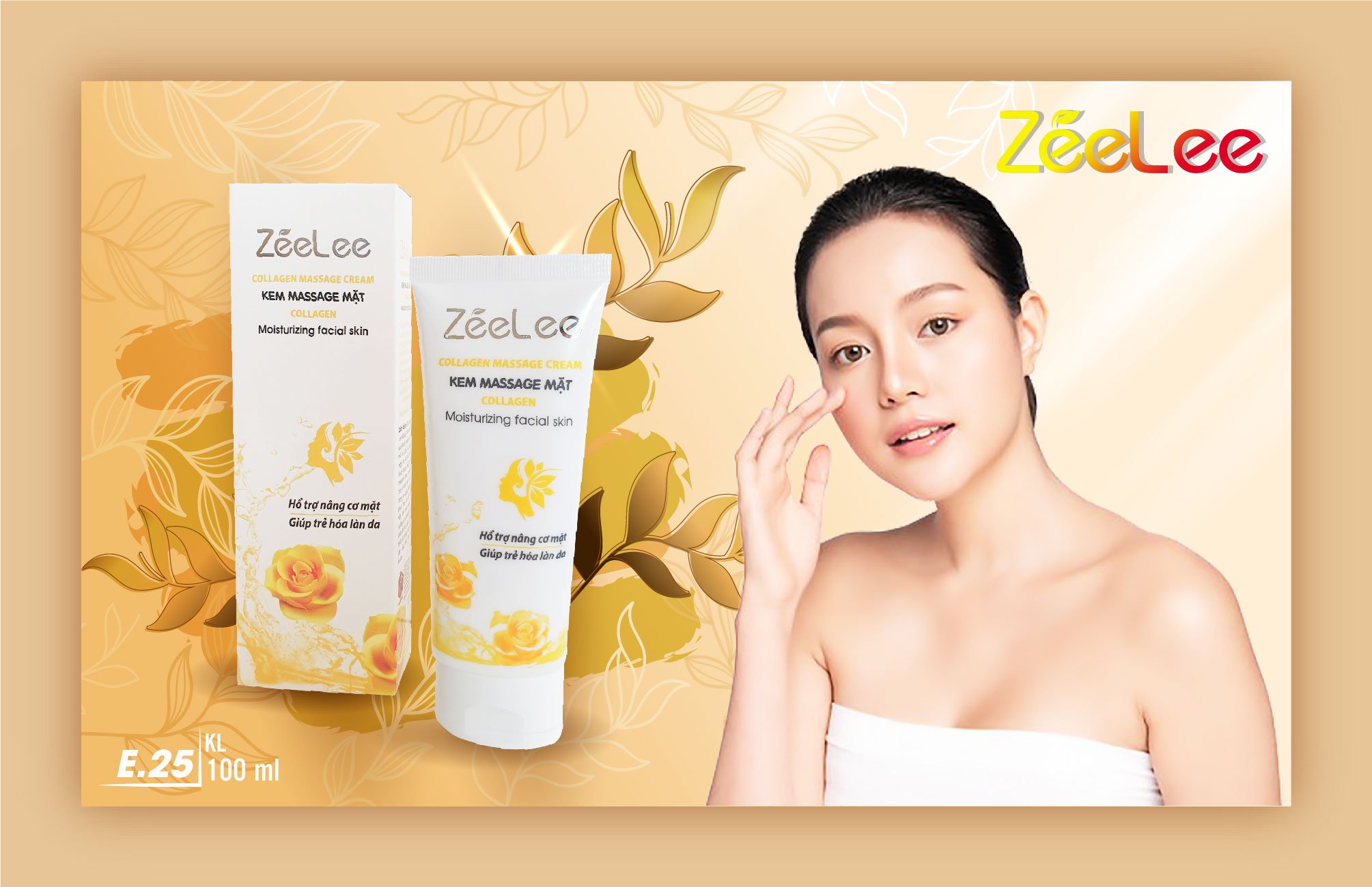 ZeeLee Kem Massage Mặt Collagen 100ml