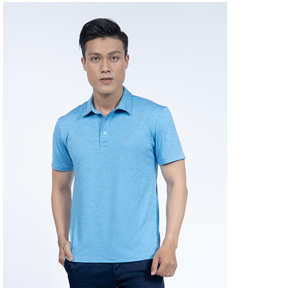 Áo thun Polo nam Novelty màu xanh da trời NATMMNMPSR190215N
