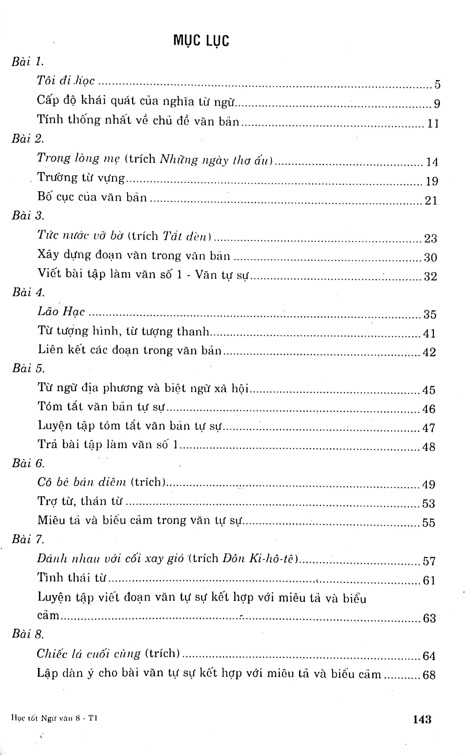 Học Tốt Ngữ Văn 8 - Tập 1