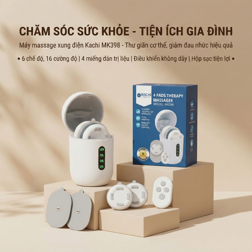 Máy Châm Cứu Xung Điện Không Dây Kachi MK398 – Hàng chính hãng