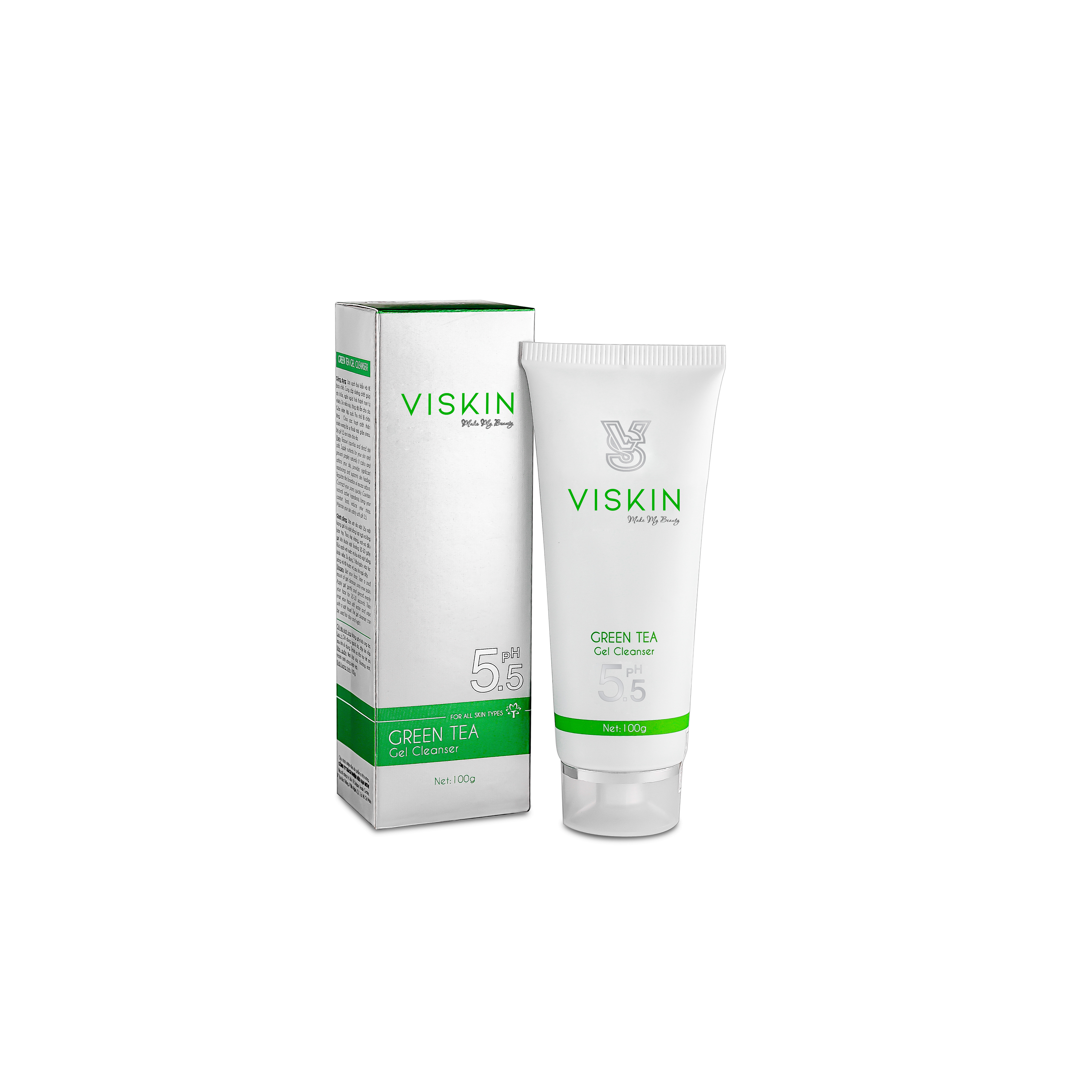 SỮA RỬA MẶT TRÀ XANH DẠNG GEL - VISKIN GREEN TEA GEL CLEANSER - pH5.5