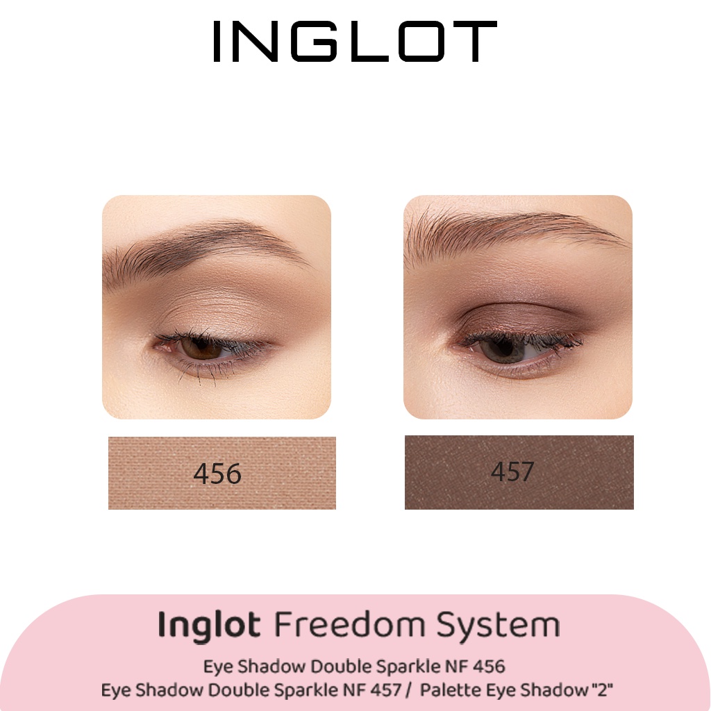 Bảng phấn mắt tông nâu tây lâu trôi 2 ô Inglot