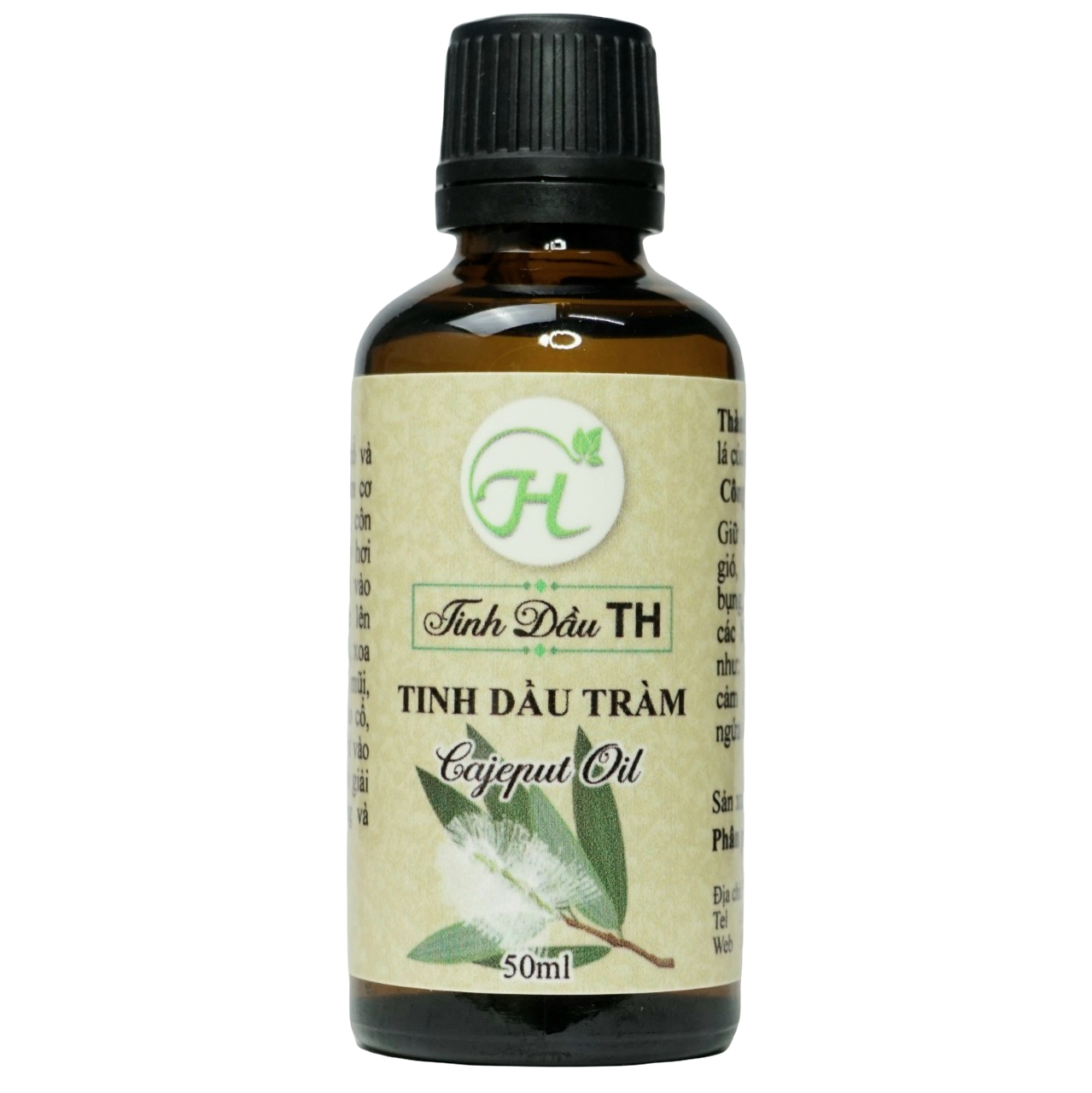 Dầu Tràm, Tinh Dầu Tràm Gió Cajeput TH Nguyên Chất (50ml), Tốt Cho Bé Sơ Sinh Và Trẻ Nhỏ, Giúp Giữ Ấm Cơ Thể Bé, Xua Đuổi Muỗi Và Côn Trùng - Có Hàm Lượng Cineol Cao, Được Kiểm Định Chất Lượng Đầy Đủ 