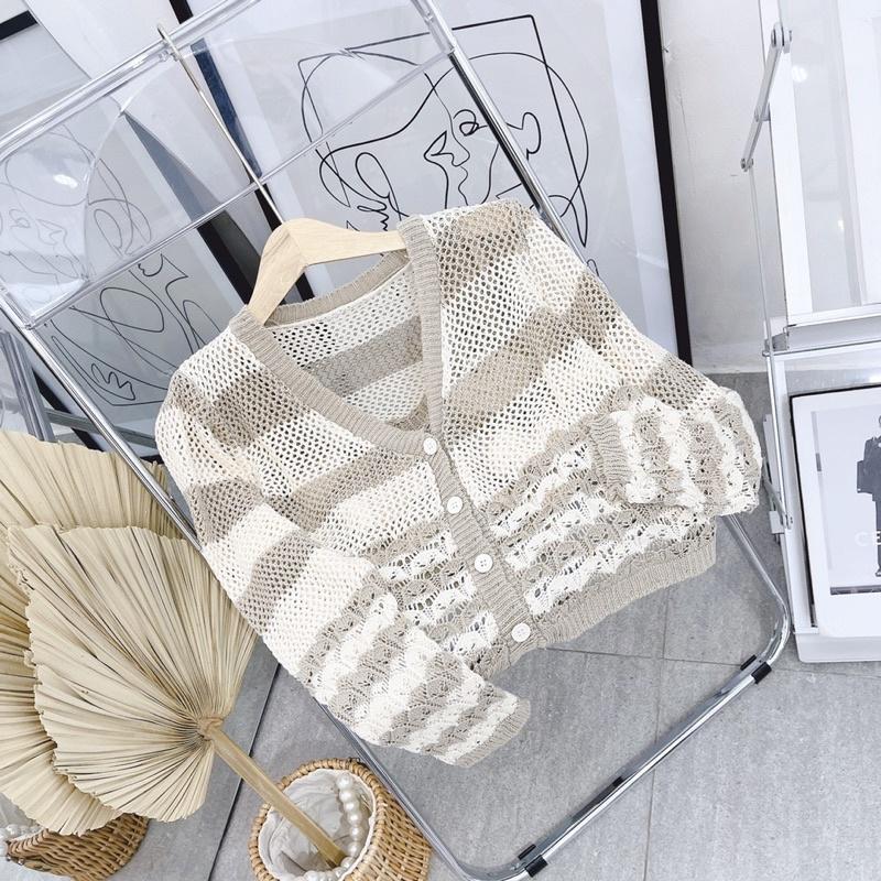 SET ÁO LEN CROPTOP KÈM KHOÁC