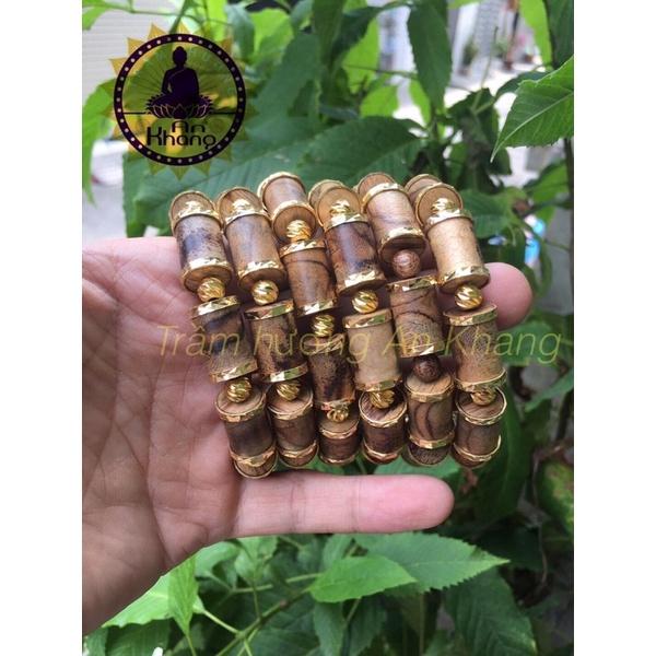 Vòng tay trầm hương tốc bông tự nhiên