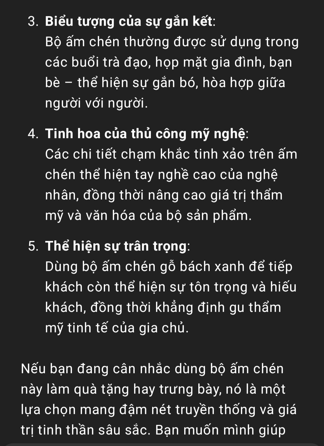 Bộ ấm chén bằng gỗ bách xanh thơm nức