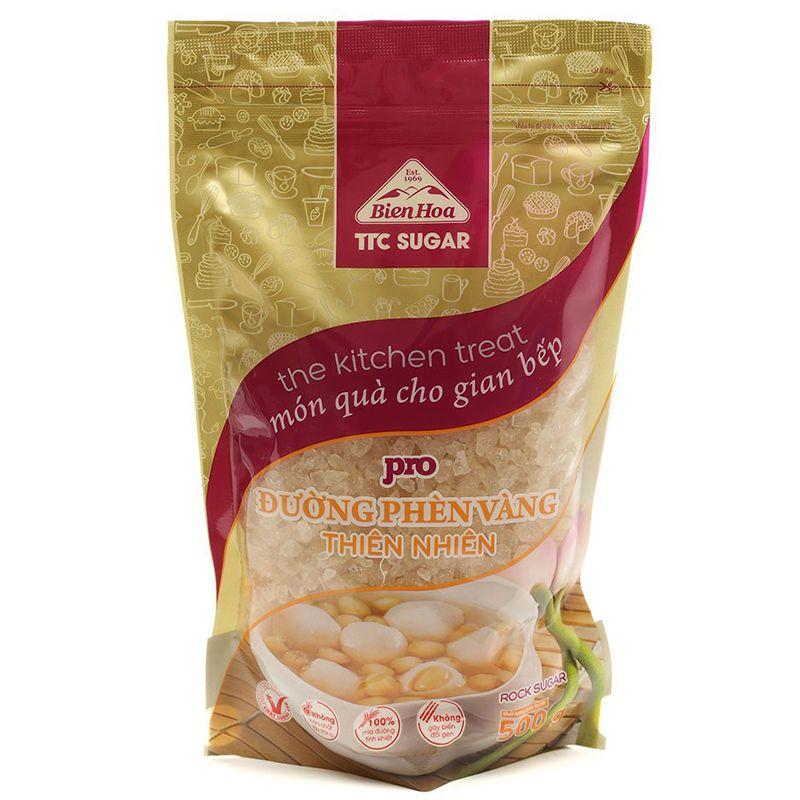 Đường Phèn Vàng Thiên Nhiên Biên Hoà Gói 500G – 8935015513356