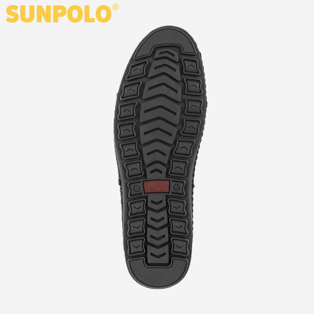 Giày Mọi Nam Da Bò Cao Cấp SUNPOLO LSU007 Có size 45,46 (Đen, Nâu)