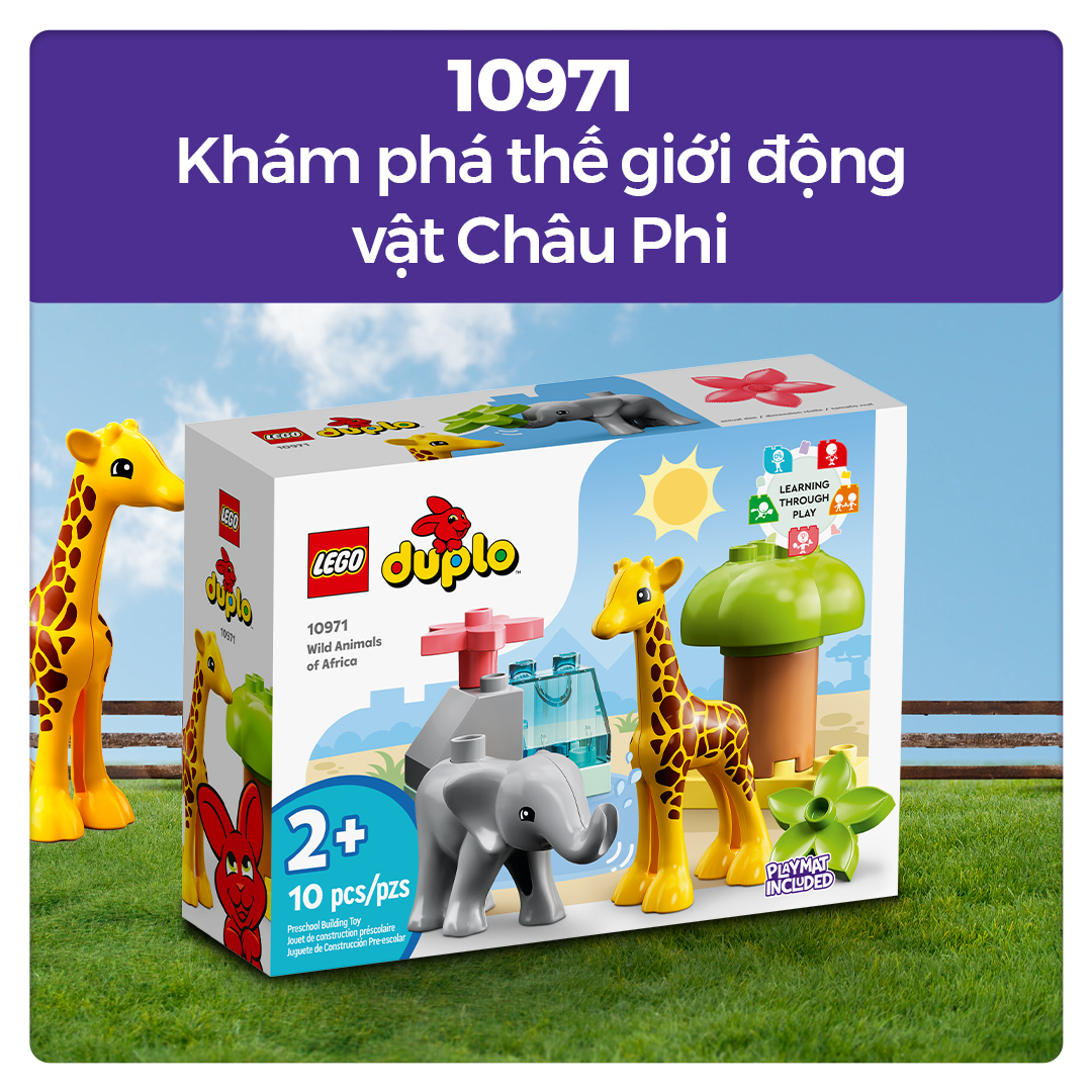 LEGO DUPLO 10971 Khám phá thế giới động vật Châu Phi (10 chi tiết)