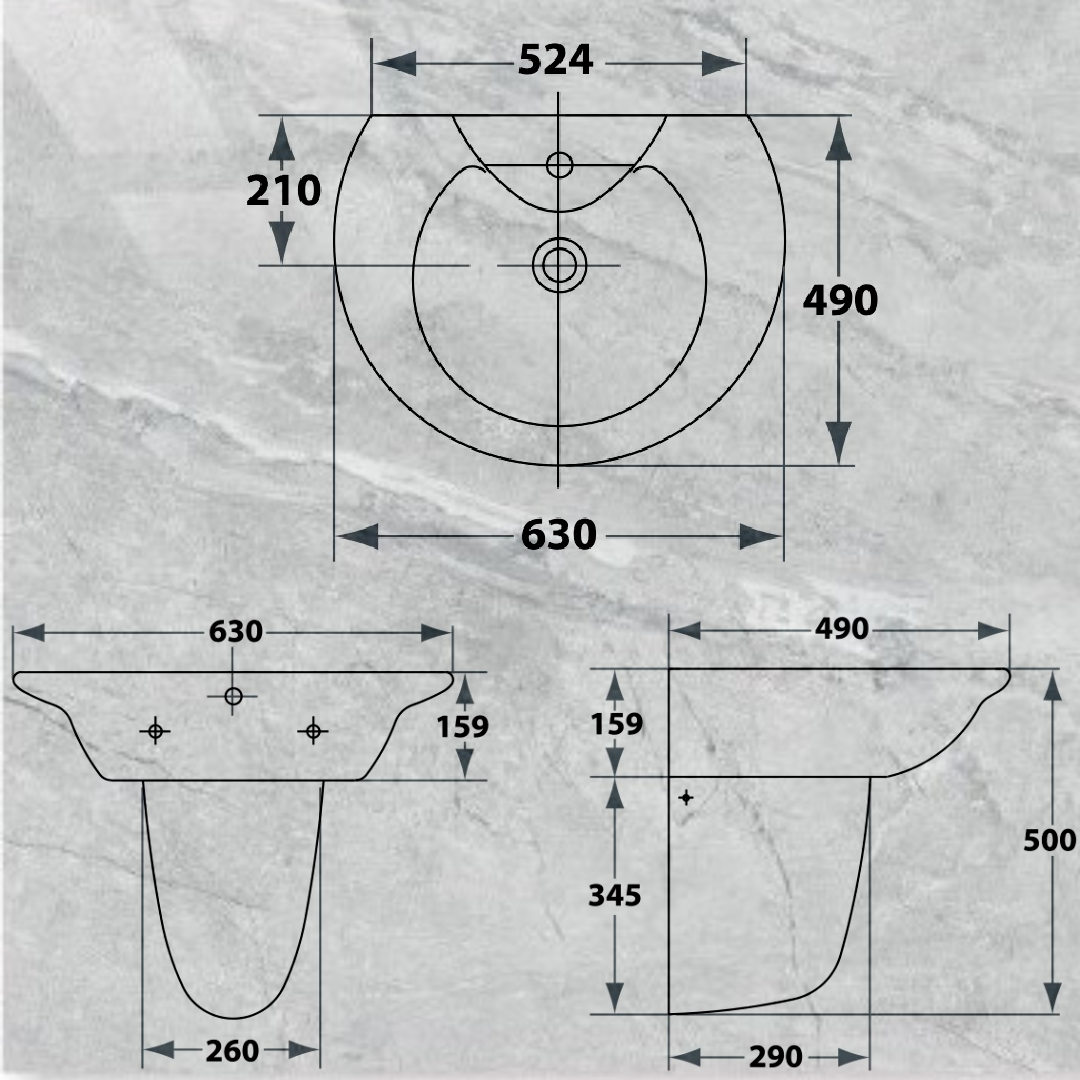 LAVABO KÈM BỆ ĐỠ  CAO CẤP MÃ S-4385-4396