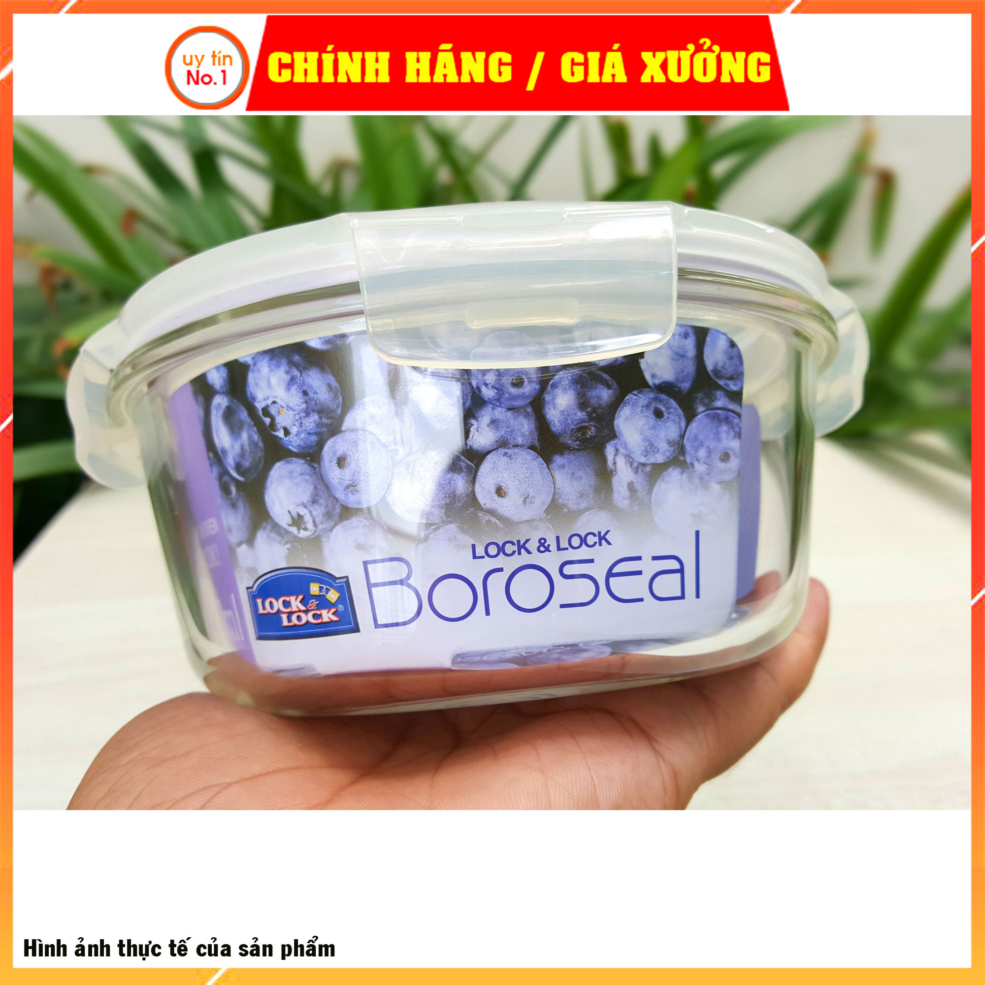 Hộp đựng thức ăn bằng thuỷ tinh Lock&Lock sử dụng được trong tủ lạnh LLG831 650ml