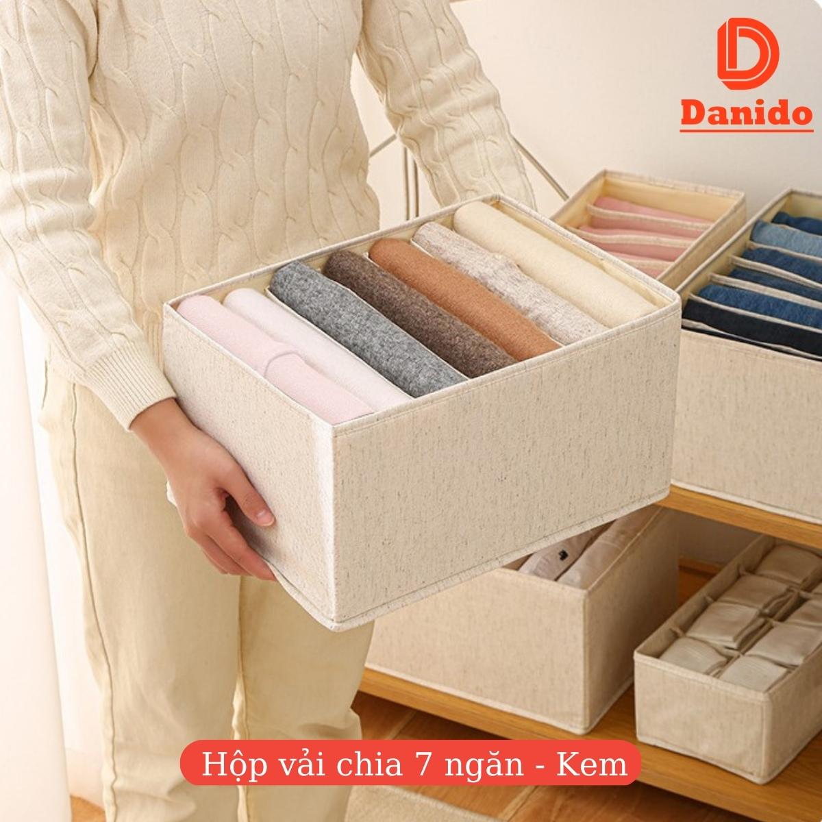 Hộp đựng quần áo chia 7 ngăn 9 ngăn 12 ngăn bằng vải không dệt tiện lợi chính hãng D Danido