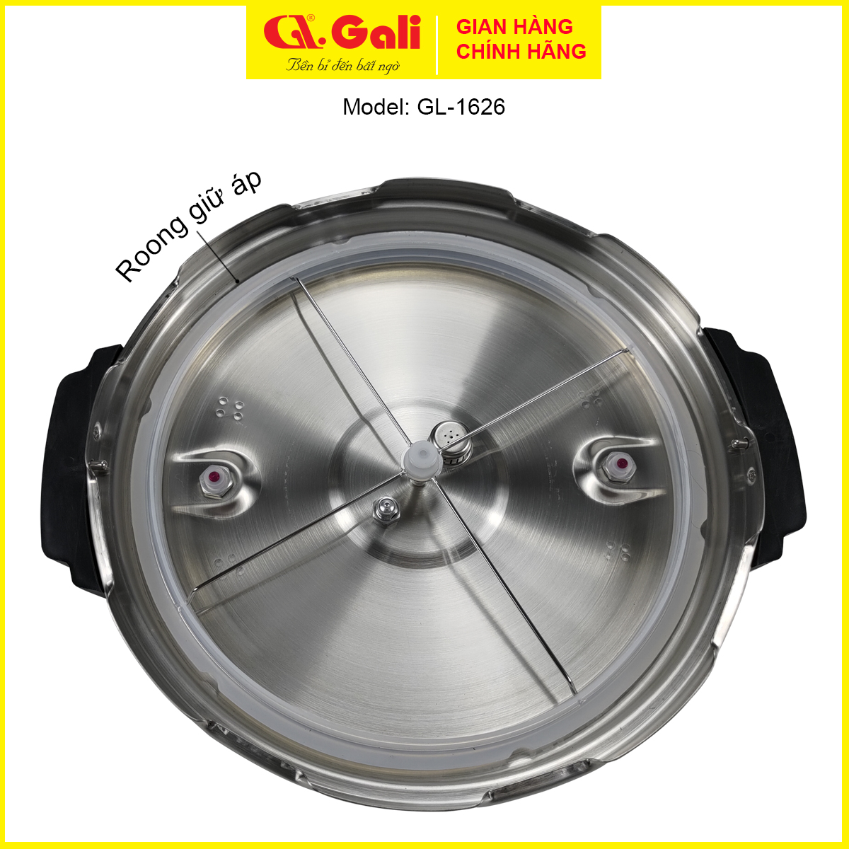 Nồi áp suất Gali GL-1626, dung tích 17lít, Sử dụng hoàn hảo cho các nhà hàng, quán ăn, trường học, hàng chính hãng 100%, bảo hành 12 tháng Gali