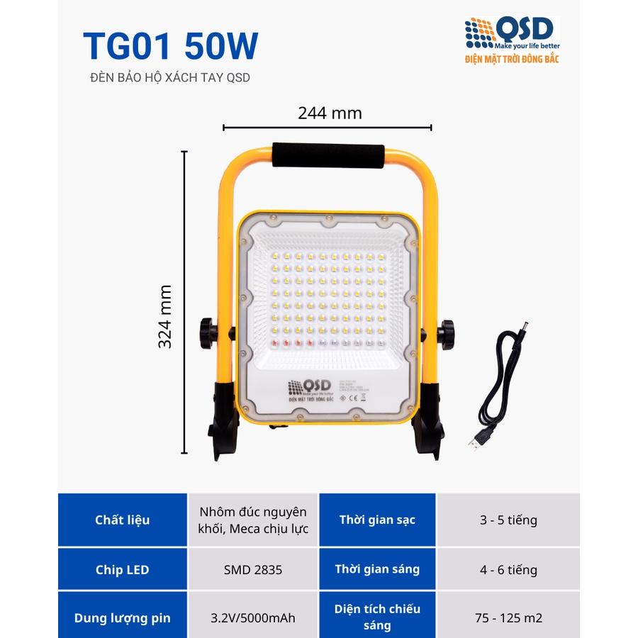 Đèn Cứu Hộ Đèn Du Lịch Đa Năng (Xách tay) QSD TG01 - 30W/ 50W