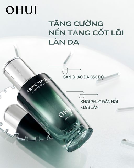 Tinh chất chống lão hóa sớm đa tầng OHUI Prime Advancer De-Aging Ampoule Serum 50ml