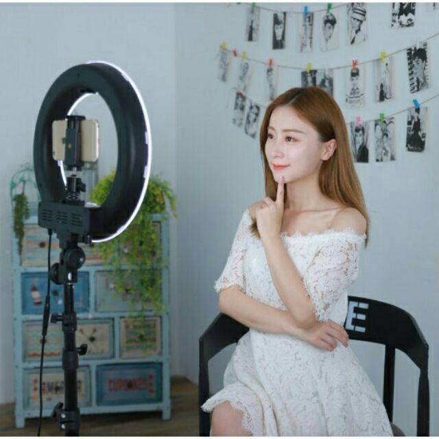 Đèn Livestream Size 54cm (Kèm Cả Chân Đỡ &amp; Kẹp Điện Thoại)