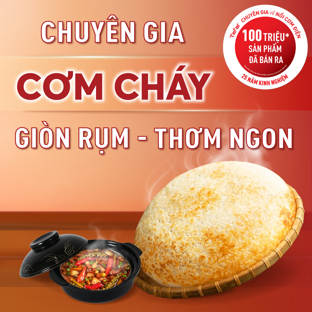 Nồi cơm điện tử Tefal 1.8L - Lòng nồi siêu dày 4mm RK776968 - Thương hiệu Pháp - Hàng chính hãng