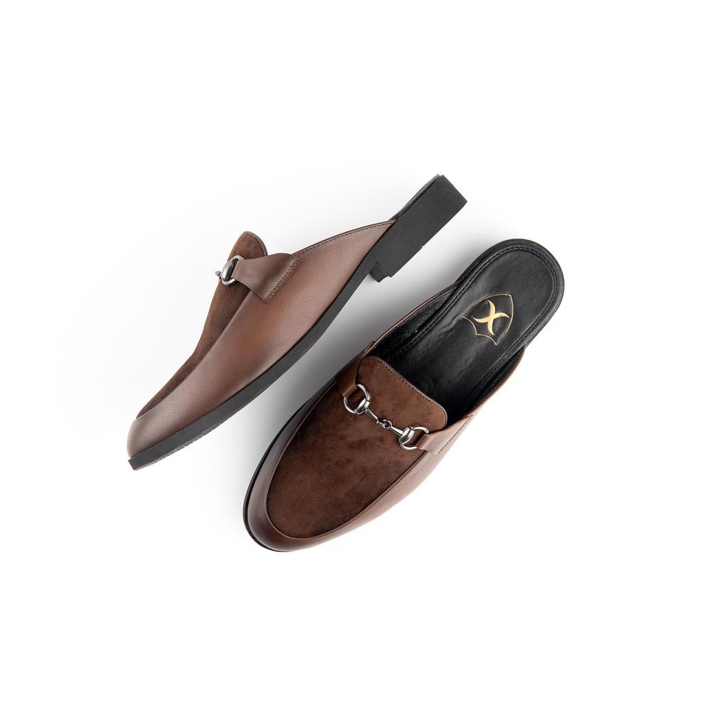 Giày Sục Nam Công Sở XOĂN SHOP Da Pu Pu Size 38 Đến 42 Màu Đen/Vàng - S001