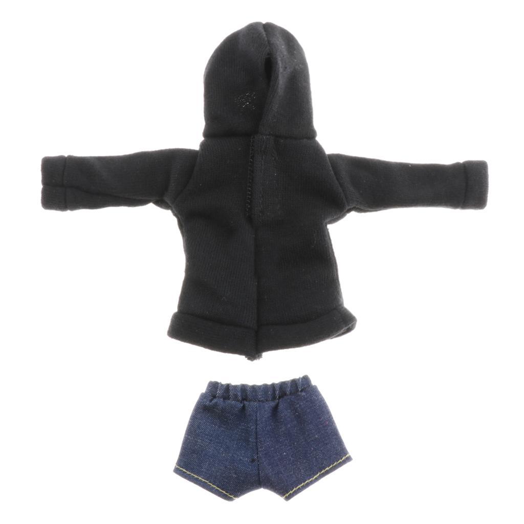 2x Doll Pants And Long Sleeve Sweatshirt Doll Outfits for 1/6 Blythe Dolls
