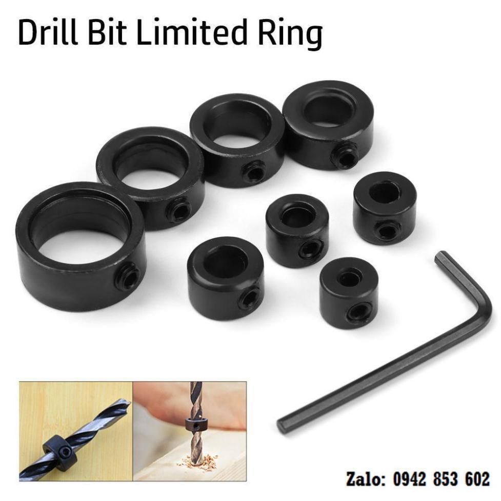 Bộ 8 Vòng Giới Hạn Mũi Khoan 3-16mm Hỗ Trợ Chế Biến Gỗ Chuyên Dụng