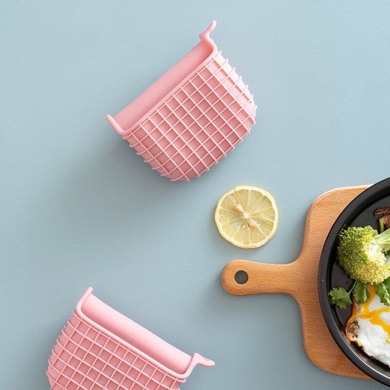 1pc Kitchen Baking Silica Gel Heat Insulation Clip Anti Scalding Non Slip Gloves Household Bowl Oven Microwave Oven Gloves