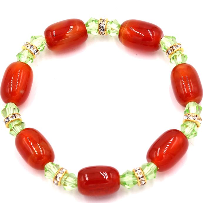 Chuỗi tay đá thạch anh đỏ FSOX13