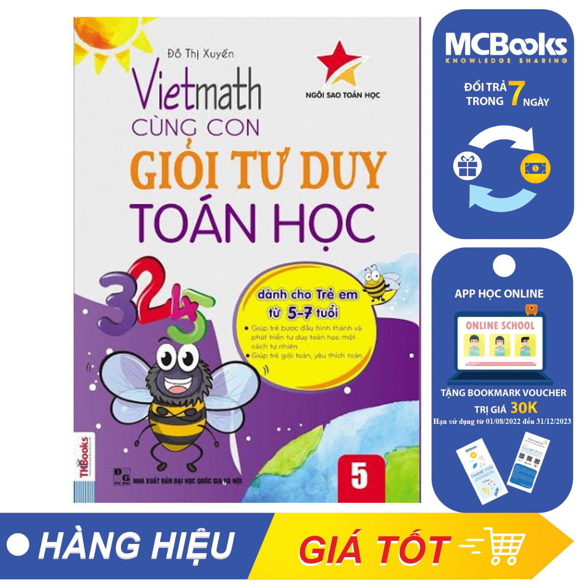 Viethmath – Cùng Con Giỏi Tư Duy Toán Học Tập 5 - TKBooks