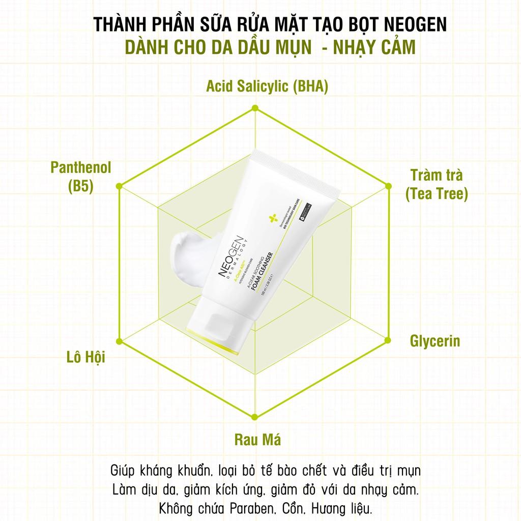 Sữa Rửa Mặt BHA Ngăn Ngừa Mụn và Giảm Nhờn Cho Da Neogen Dermalogy A-Clear Soothing Foam Cleanser 100ml