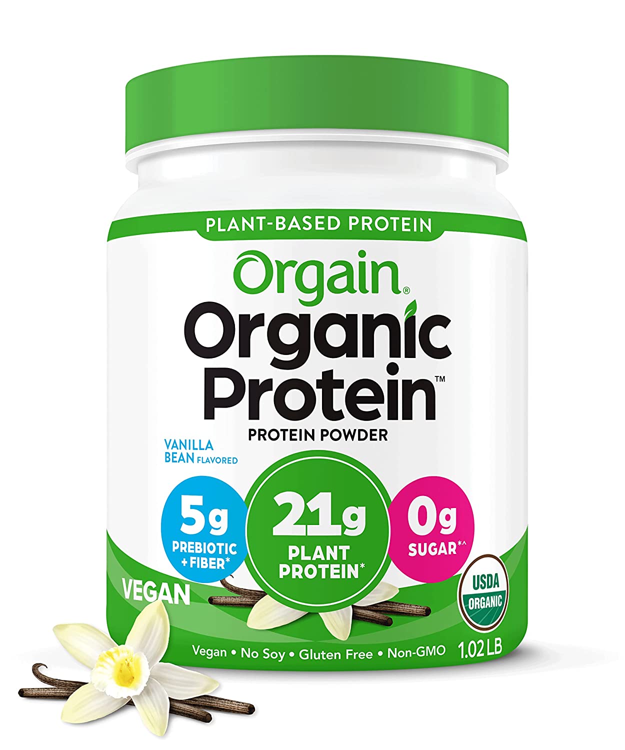 Bột đạm thực vật hữu cơ Orgain Organic Protein hương vani 462g