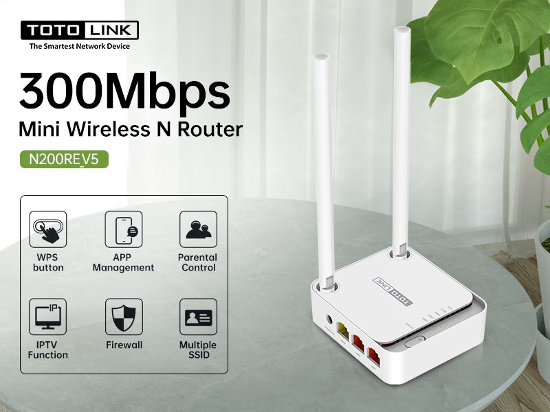 N200RE_V5 - Mini Router Wi-Fi chuẩn N 300Mbps