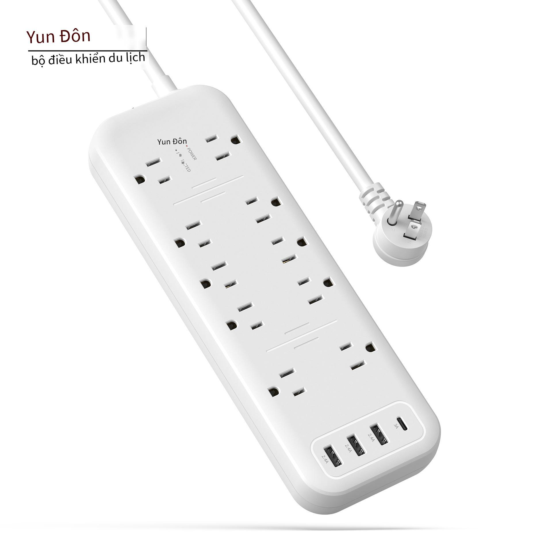 Giao hàng nhanh Mỹ mới cắm hộ gia đình USB công tắc ổ cắm điện chống sét đa năng bảng mạch cắm bảng