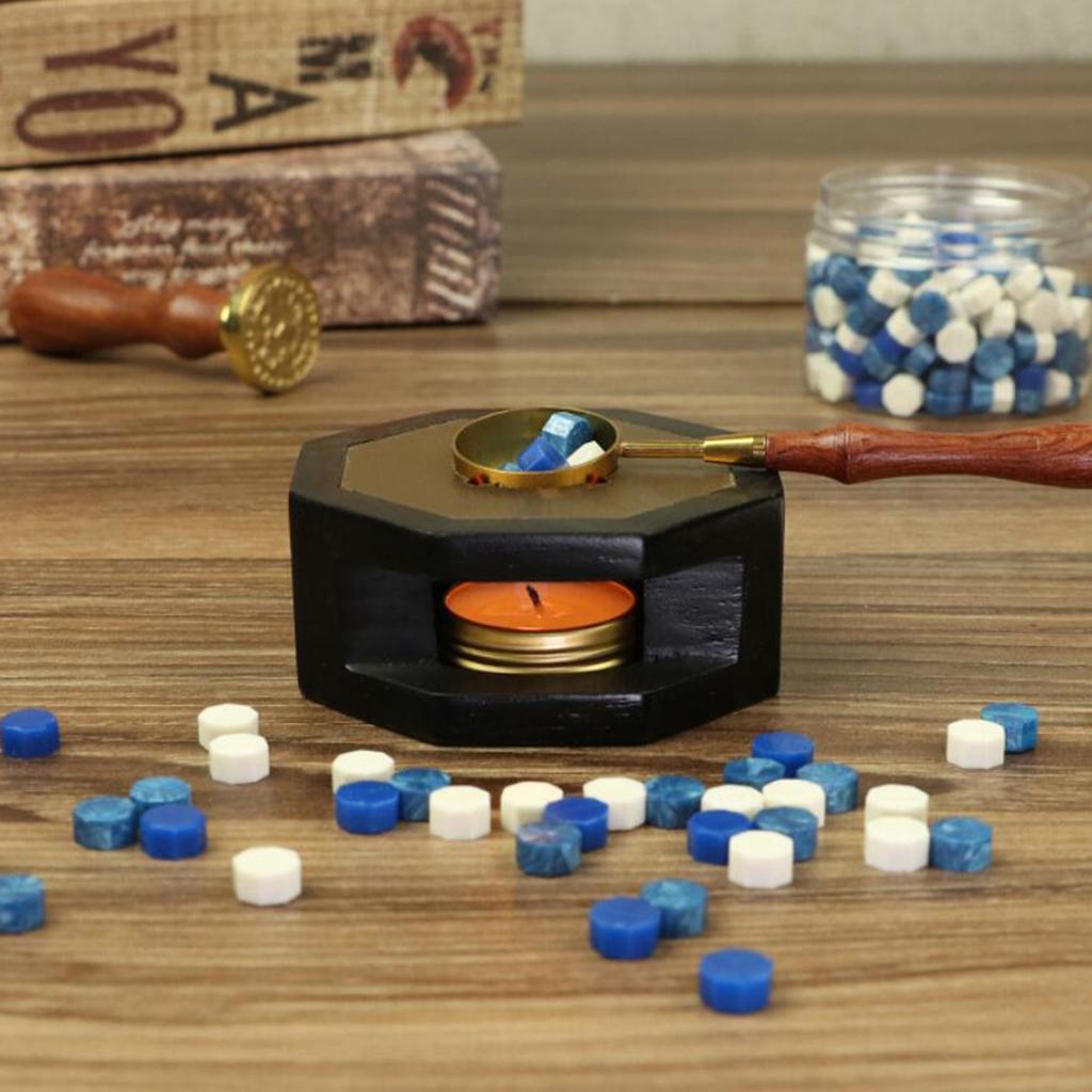 3pcs Wax Sticks Seal Melting Spoon Furnace Tool Sealing Stamp Kit