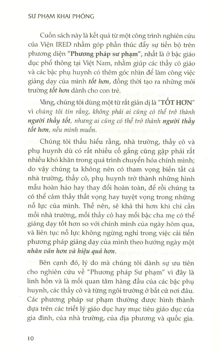 SƯ PHẠM KHAI PHÓNG - THẾ GIỚI, VIỆT NAM & TÔI (Bìa cứng) (Dạy chính là giúp người khác học! Khai phóng chính là khai mở tâm trí và giải phóng tiềm năng con người - Giản Tư Trung)