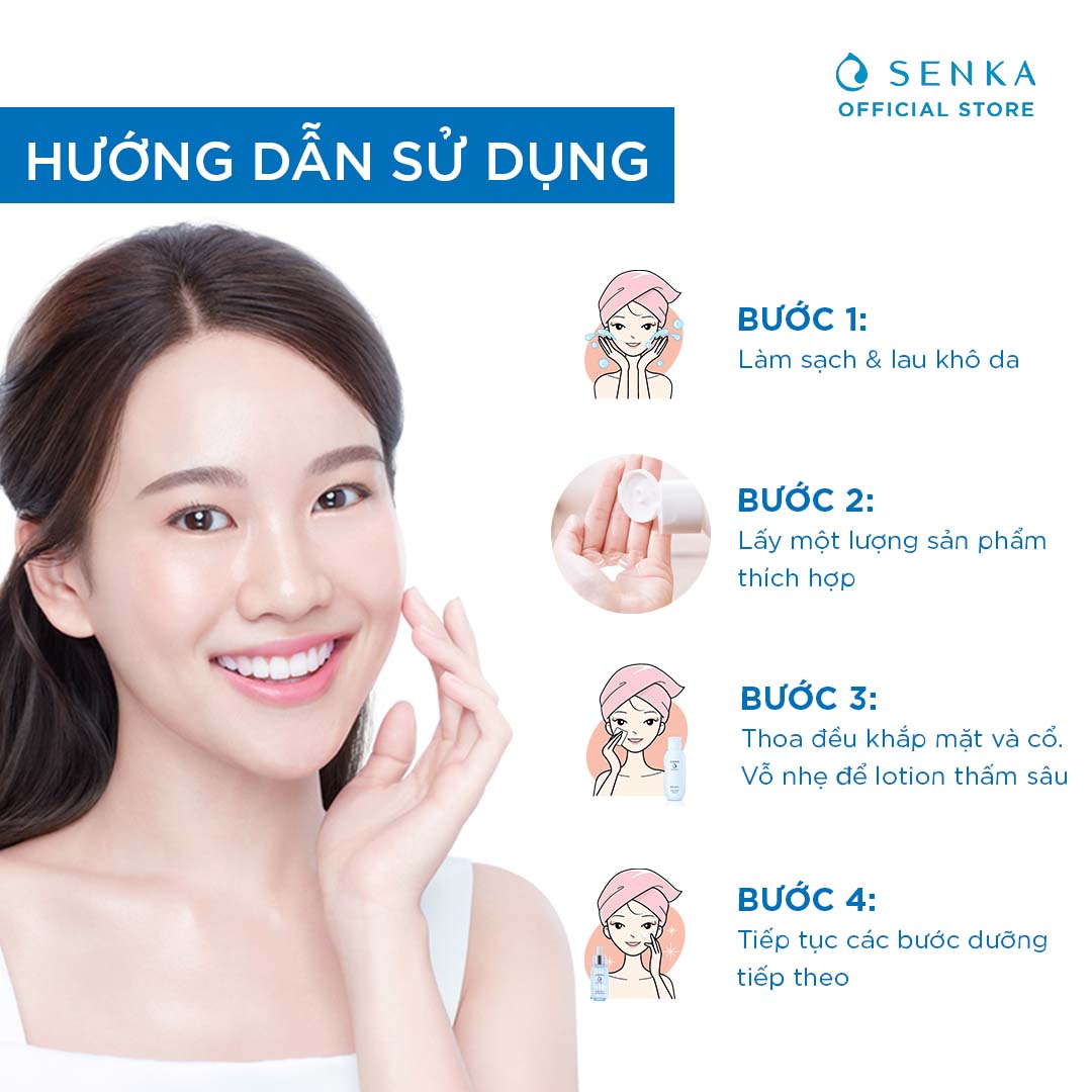 [HOT DEAL] Nước Dưỡng Trắng &amp; Làm mềm da Không Cồn SENKA AQUA BRIGHT LOTION 200ml