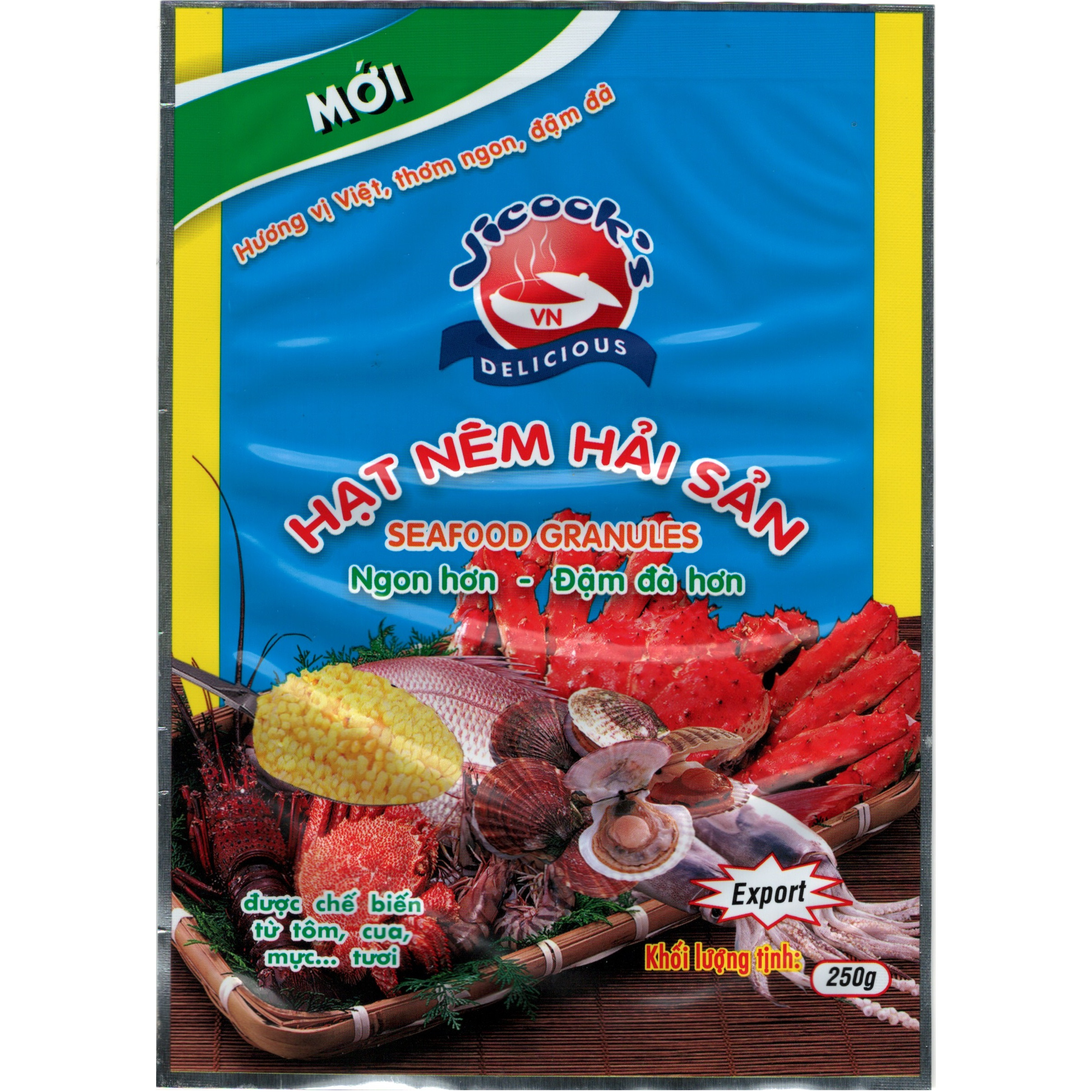 Combo 4 gói hạt nêm Hải sản 250gr/gói