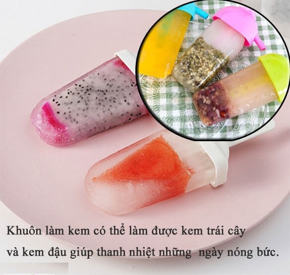 Bộ 4 Khuôn Làm Kem Que Tiện Lợi Hàng VNCLC