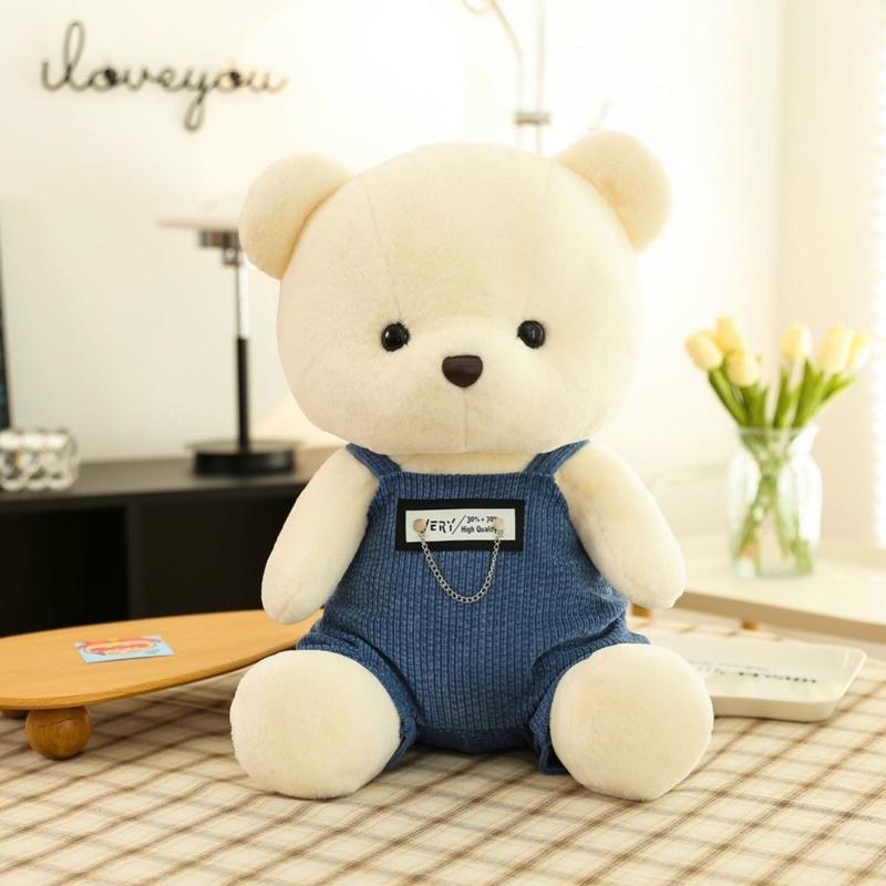 Gấu Bông Teddy Mặc Yếm Nhung Cao Cấp - Gấu Teddy Cho Bé