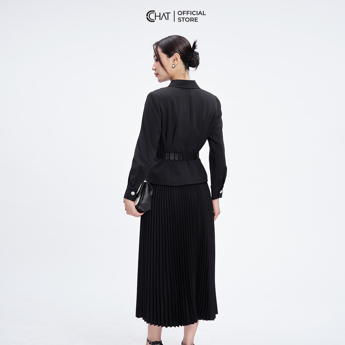 Jumpsuit Nữ Kiểu Phối Ly Thân Trước Chất Tuytsi Cao Cấp Mềm Mịn 53JDS8002ST