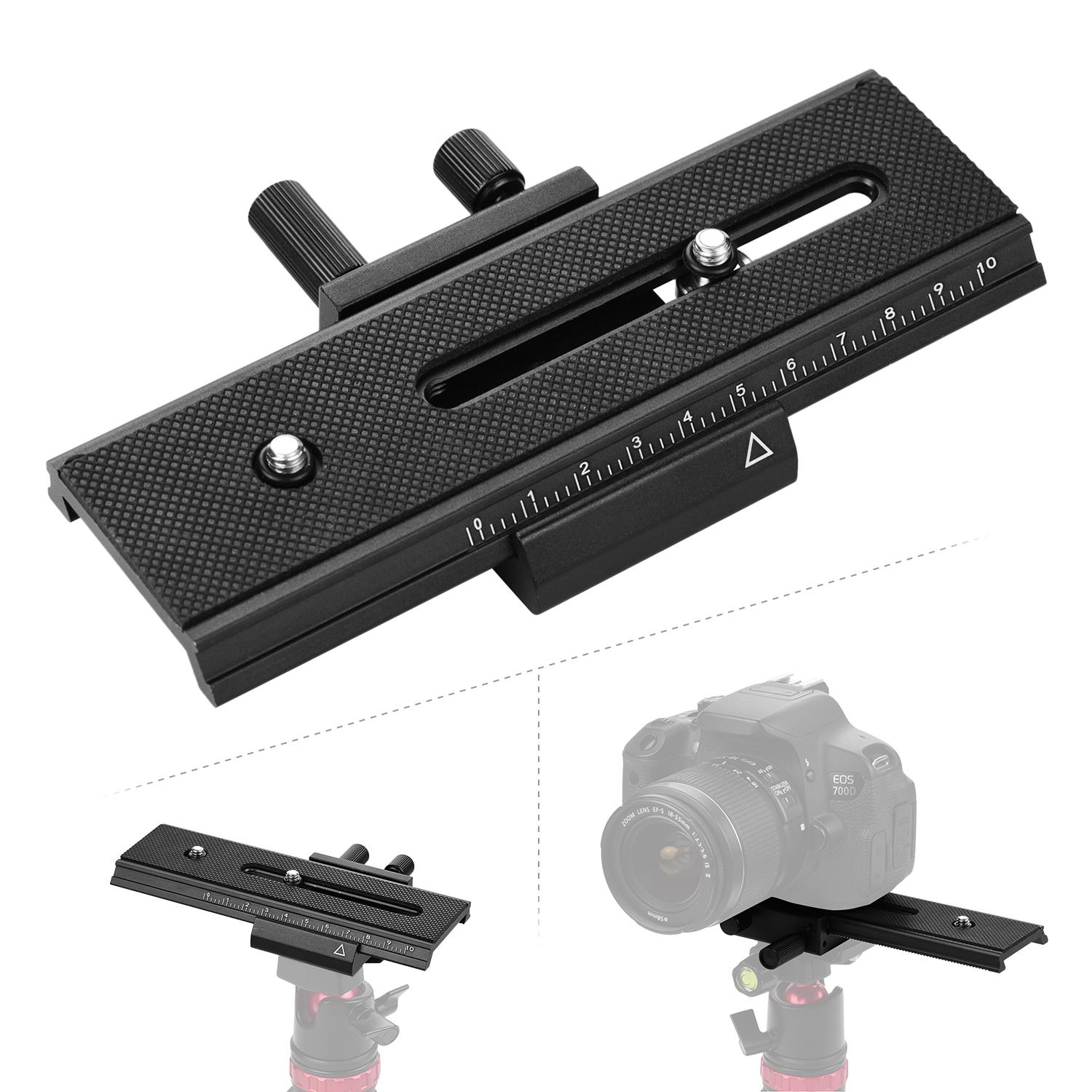 Tấm QR Hợp kim nhôm với Núm điều chỉnh Vít 1/4 inch Kép cho Máy quay Máy ảnh DSLR