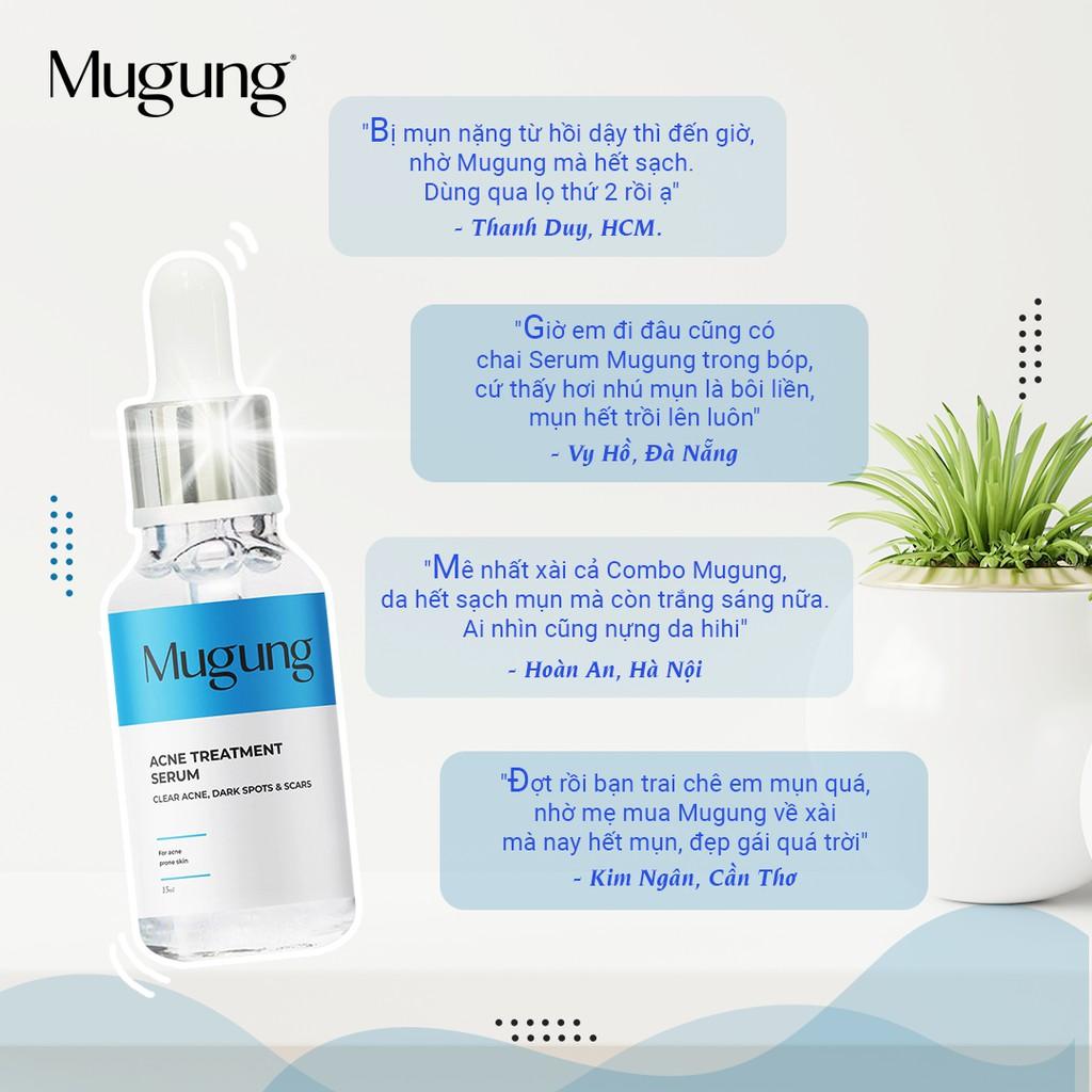 Serum Hoặc sửa rửa mặt giảm mụn Mugung 7 ngày hiệu quả giảm mụn đầu đen,mụn bọc (Làm xẹp không bong da) Acne Treatment