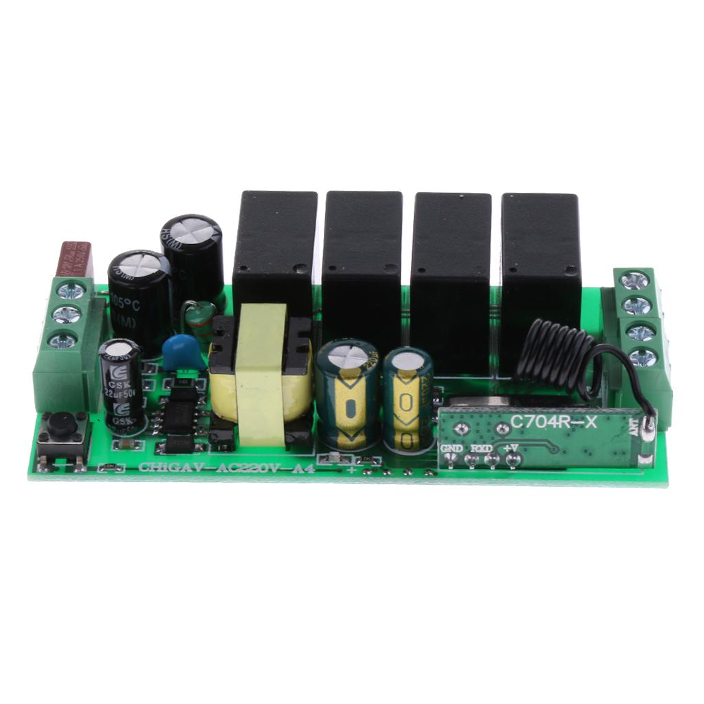 AC 220V Wireless 4 CH Channel RF Remote Control Switch Module