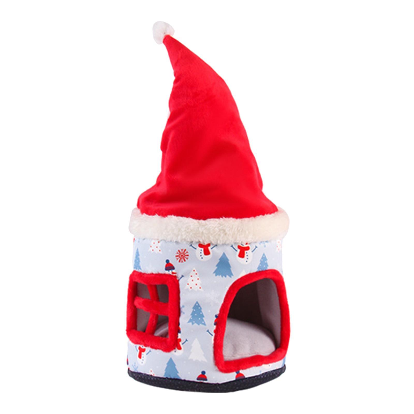 Nest House Warm Bed Tent Cage Sleeping Bed Snowman for Hedgehog Animals Small Pet