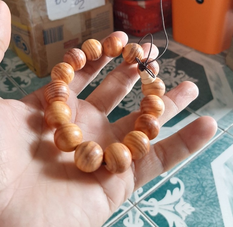 Vòng tay nam GỖ HUYẾT NGỌC thời trang size hạt 14ly