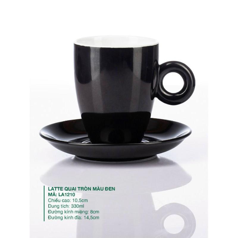 Set cốc ly sứ Latte Cà phê 330ml H10,5 × M8 - Đa dạng màu - Gốm sứ Bát tràng