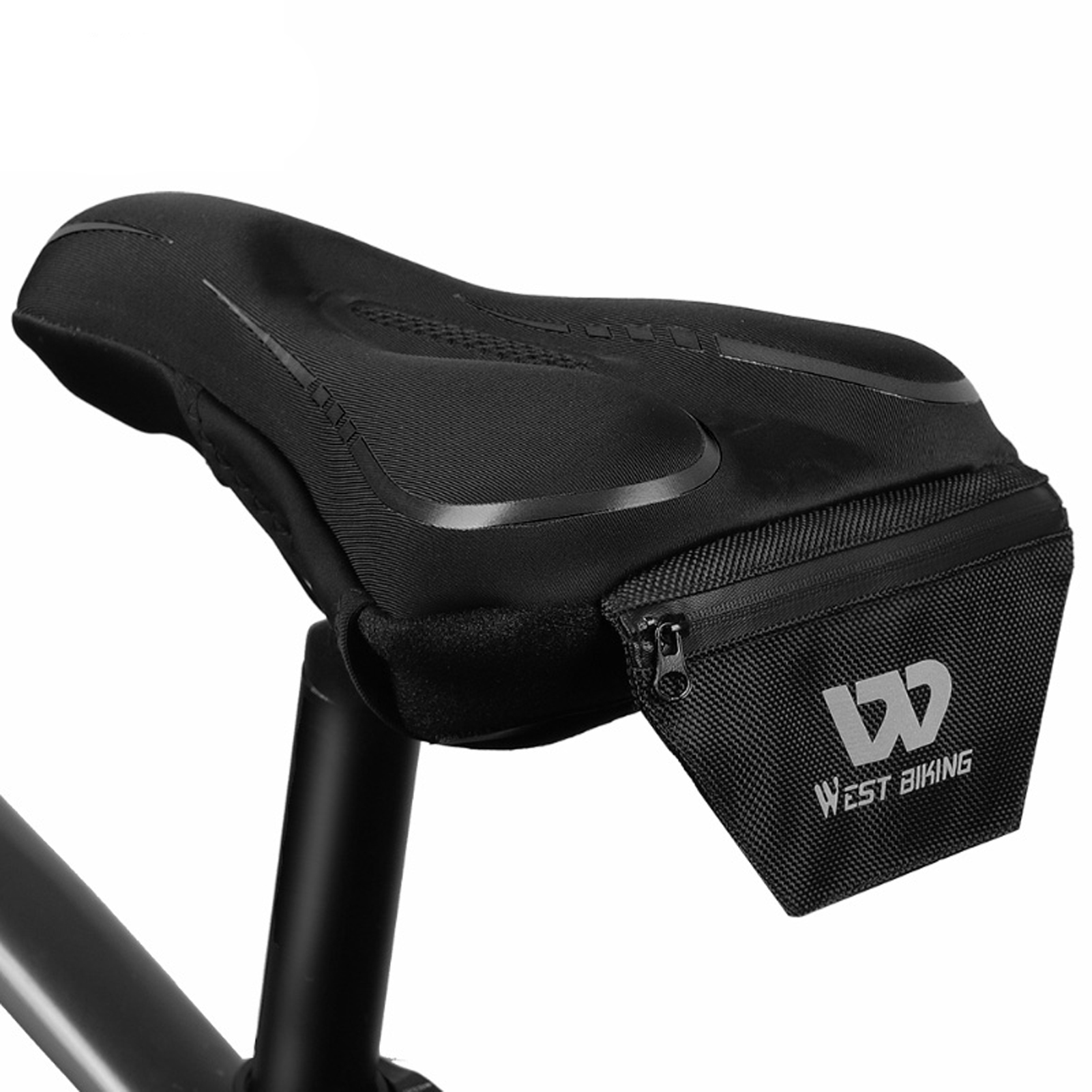 WEST BIKING Đệm Bọc Yên Xe Bằng Silicon Thiết Kế Bọt Biển Chống Thấm Nước Cho Xe Đạp