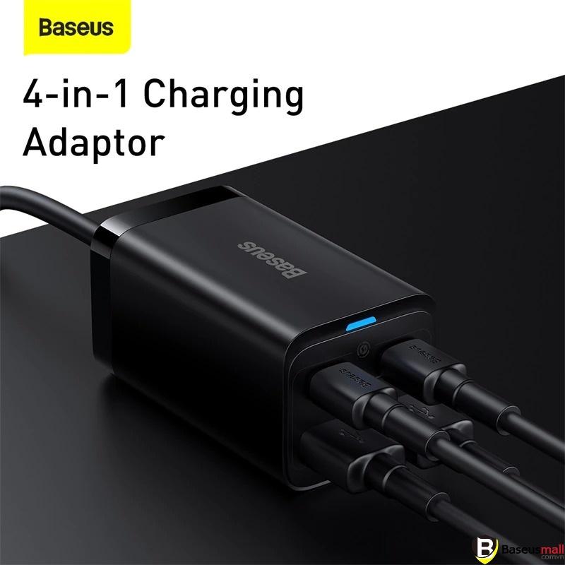 Bộ sạc nhanh 65W Baseus GaN3 Pro Desktop Fast Charger 4 in 1 ( Type Cx2 + x2 USB , 100W(20V/5A)) (Hàng chính hãng